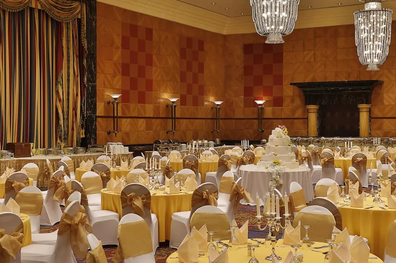 Banquet setting at Jeddah Hilton
